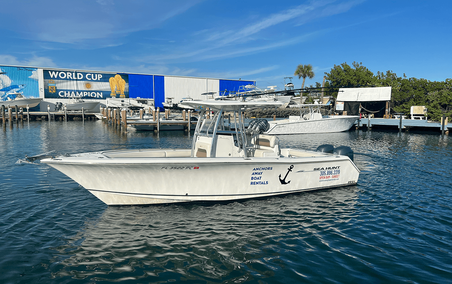 An image of Boat #23 - 27.5’ SEA HUNT GAMEFISH from Anchors Away Boat Rentals