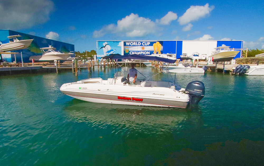An image of Boat #16 - 23' HURRICANE DECK from Anchors Away Boat Rentals