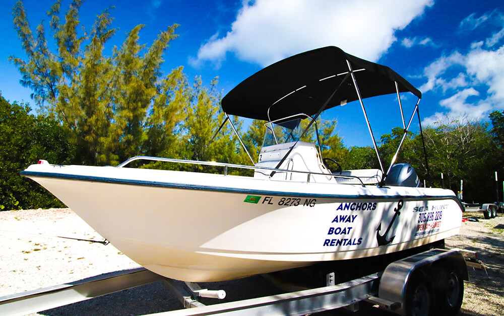 An image of Boat #2 - 18.5' SEA HUNT from Anchors Away Boat Rentals