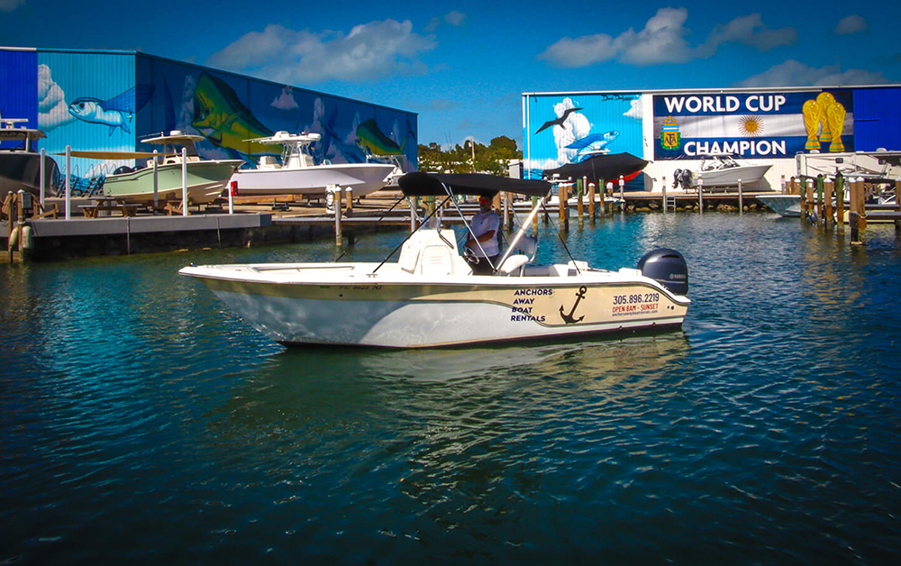 An image of Boat #4 - 23' SEAFOX from Anchors Away Boat Rentals