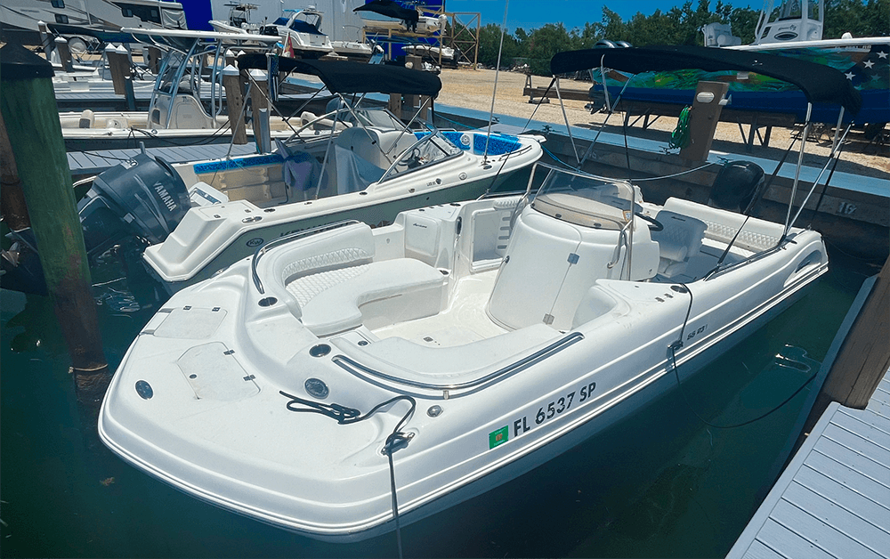 An image of Boat #31 - 23' HURRICANE DECK from Anchors Away Boat Rentals